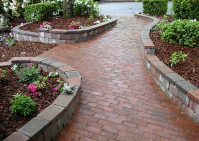 45 Res Clay Brick Pavers and Tegula Block Wall 2